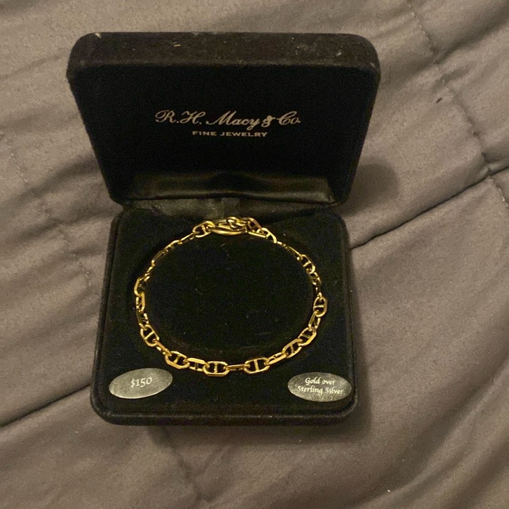 sterling silver gold dipped bracelet